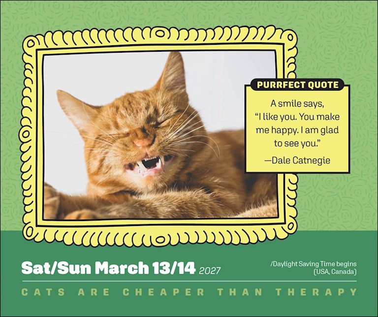 Cats Are Cheaper Than Therapy 2027 Day-to-Day Calendar