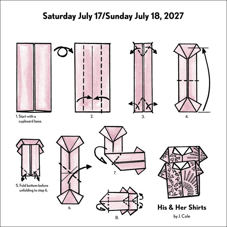 Easy Origami Fold-a-Day 2027 Calendar