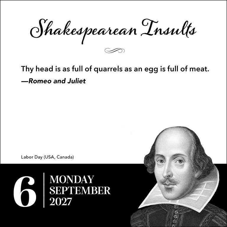 Shakespearean Insults 2027 Page-A-Day Calendar
