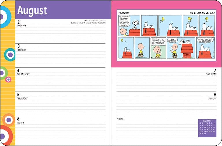 AMC PEANUTS® 2027 Monthly/Weekly Planner Calendar