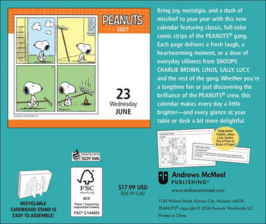 Peanuts 2027 Day-to-Day Calendar