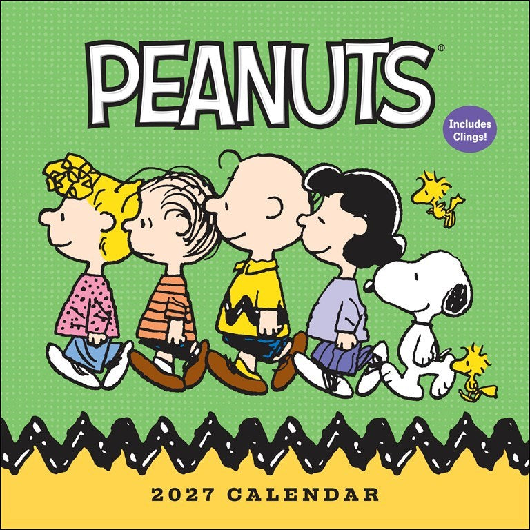 Peanuts 2027 Wall Calendar with Static Cling Decals