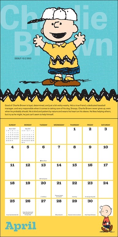 Peanuts 2027 Wall Calendar with Static Cling Decals