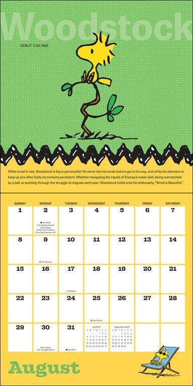 Peanuts 2027 Wall Calendar with Static Cling Decals