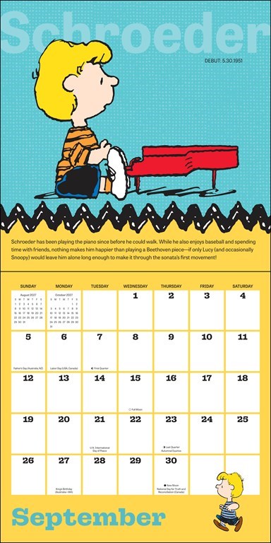 Peanuts 2027 Wall Calendar with Static Cling Decals