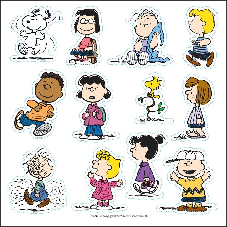 Peanuts 2027 Wall Calendar with Static Cling Decals