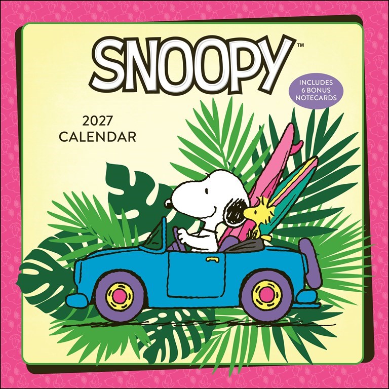 Peanuts Snoopy 2027 Wall Calendar with Notecards