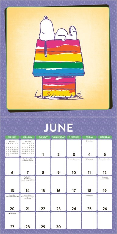 Peanuts Snoopy 2027 Wall Calendar with Notecards