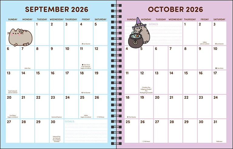 AMC Pusheen 16-Month 2026-2027 Weekly/Monthly Planner Calendar