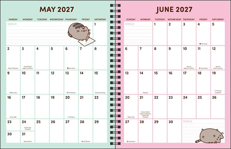 AMC Pusheen 16-Month 2026-2027 Weekly/Monthly Planner Calendar