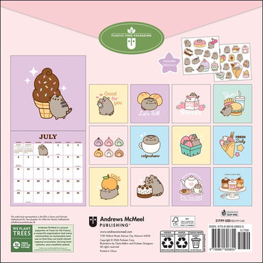 Pusheen 2027 Wall Calendar with Stickers