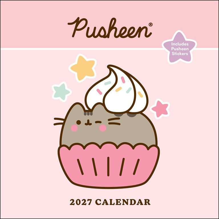 Pusheen 2027 Wall Calendar with Stickers