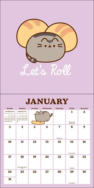 Pusheen 2027 Wall Calendar with Stickers