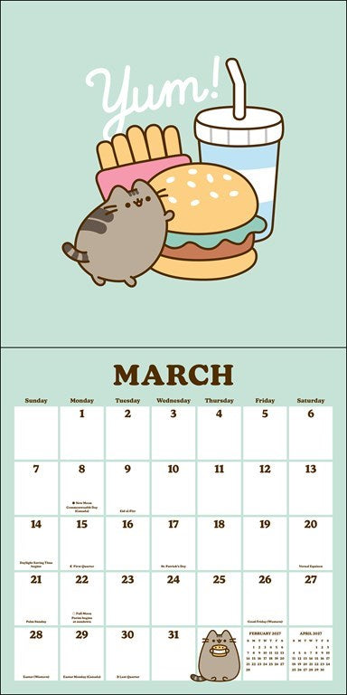 Pusheen 2027 Wall Calendar with Stickers