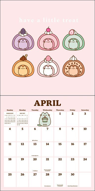 Pusheen 2027 Wall Calendar with Stickers
