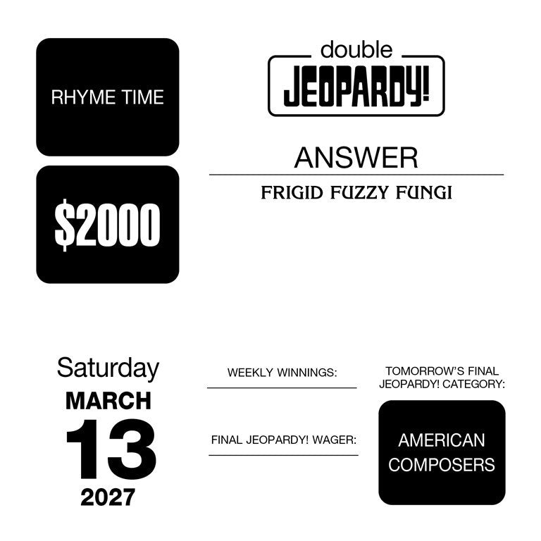 Jeopardy! 2027 Day-to-Day Calendar