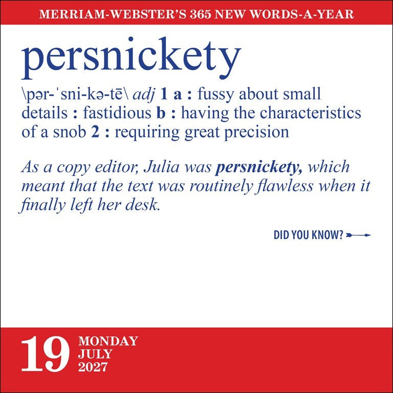 Merriam-Webster’s 365 New Words-A-Year 2027 Day-to-Day Calendar
