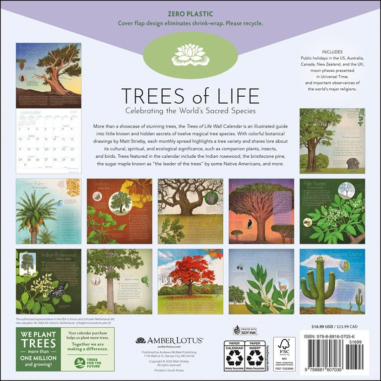 AL Trees of Life 2027 Wall Calendar