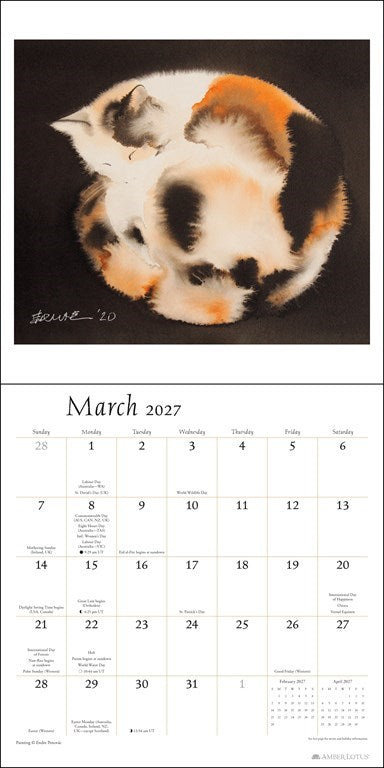 The Artful Cat 2027 Wall Calendar