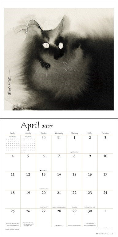 The Artful Cat 2027 Wall Calendar