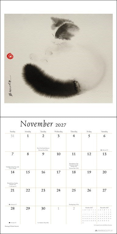 The Artful Cat 2027 Wall Calendar