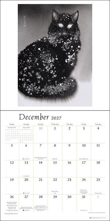 The Artful Cat 2027 Wall Calendar