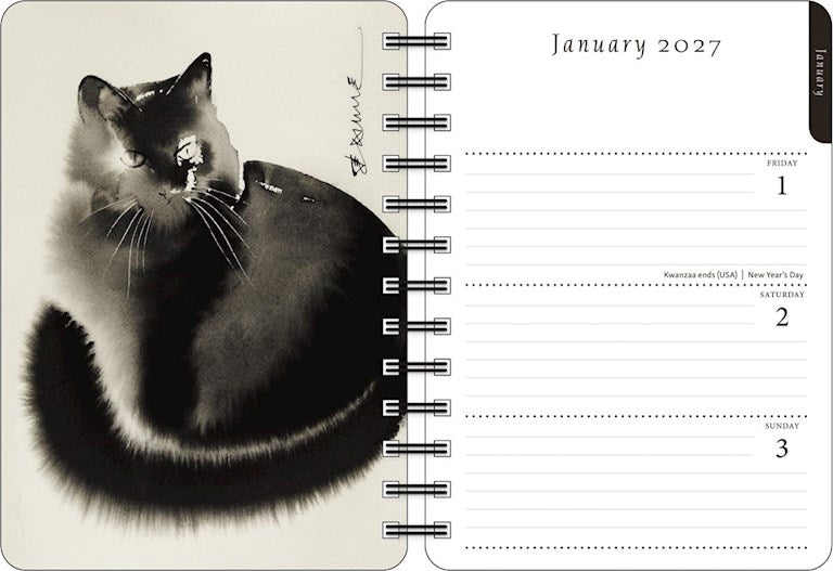 AL The Artful Cat 2027 Weekly Planner Calendar