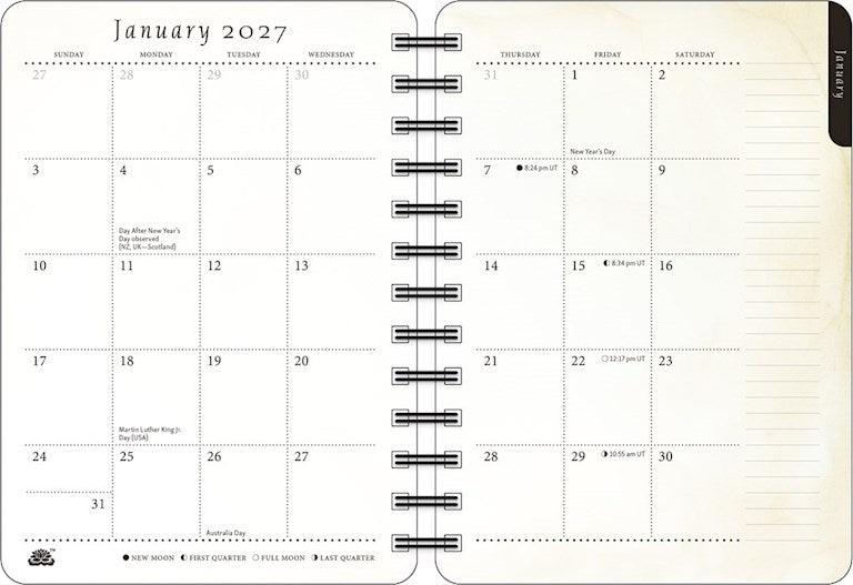 AL The Artful Cat 2027 Weekly Planner Calendar