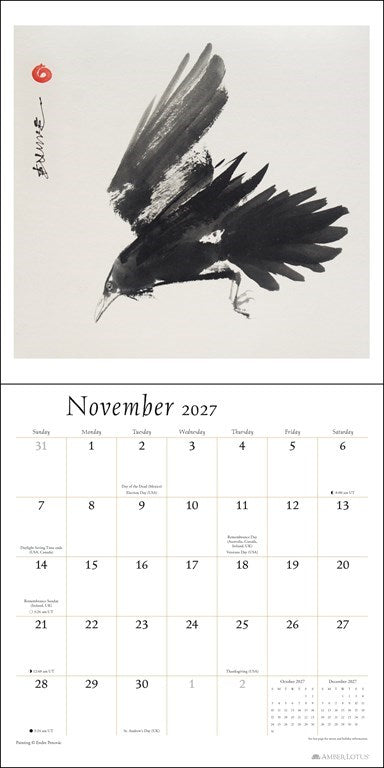 The Artful Crow 2027 Wall Calendar