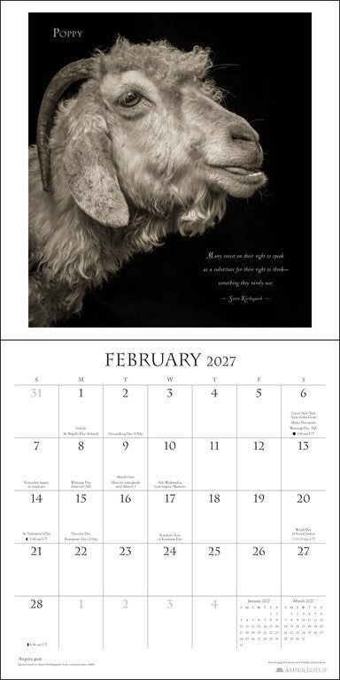I Am Goat 2027 Wall Calendar