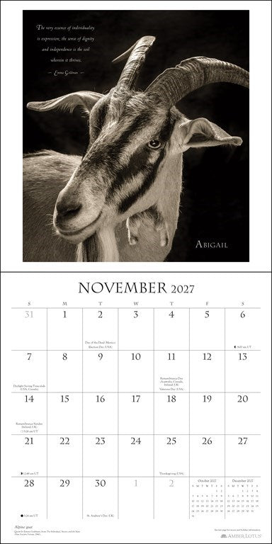 I Am Goat 2027 Wall Calendar