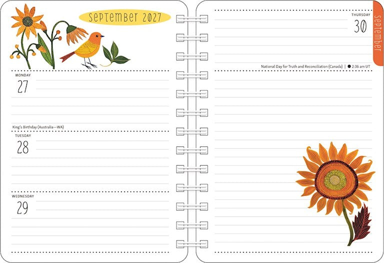 AL Birds of a Feather 2027 Weekly Planner Calendar