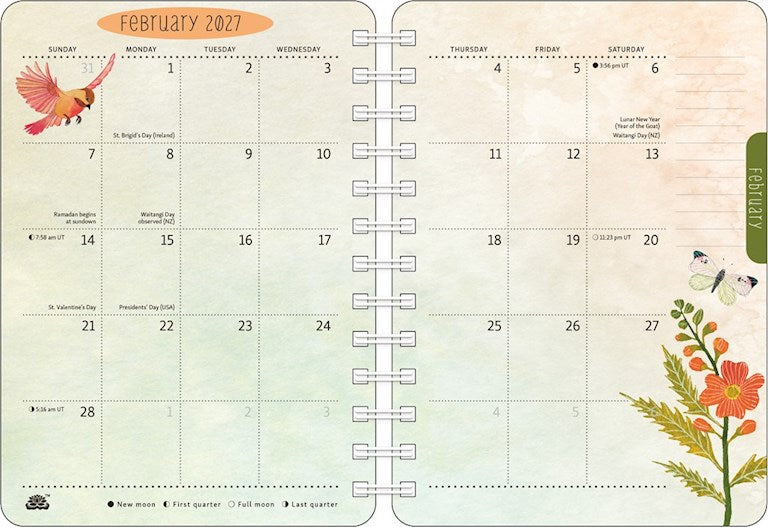 AL Birds of a Feather 2027 Weekly Planner Calendar