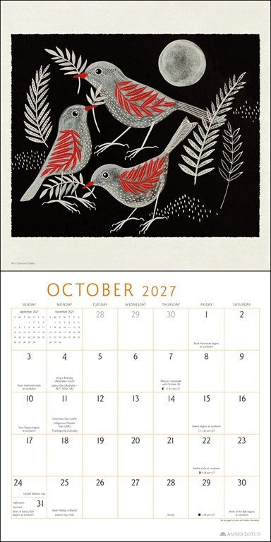 Feathered Friends Geninne D Zlatkis 2027 Wall Calendar