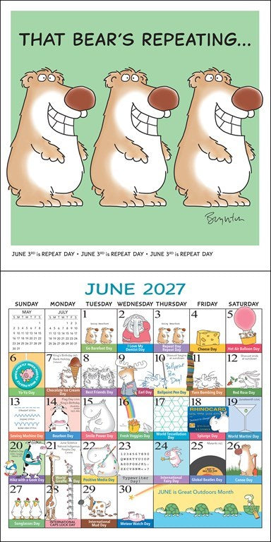Sandra Boynton’s Every Day’s a Fabulous Holiday 2027 Wall Calendar