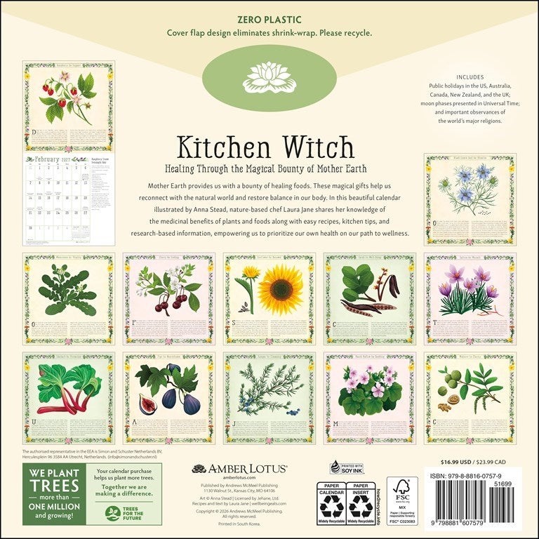Kitchen Witch 2027 Wall Calendar