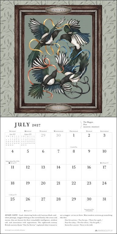 Ornithography 2027 Wall Calendar