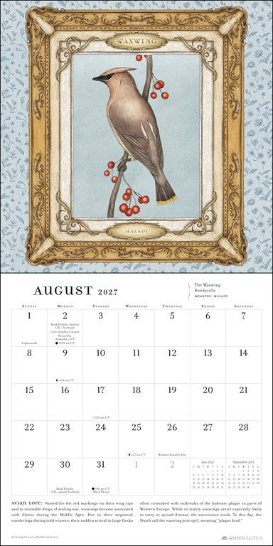 Ornithography 2027 Wall Calendar