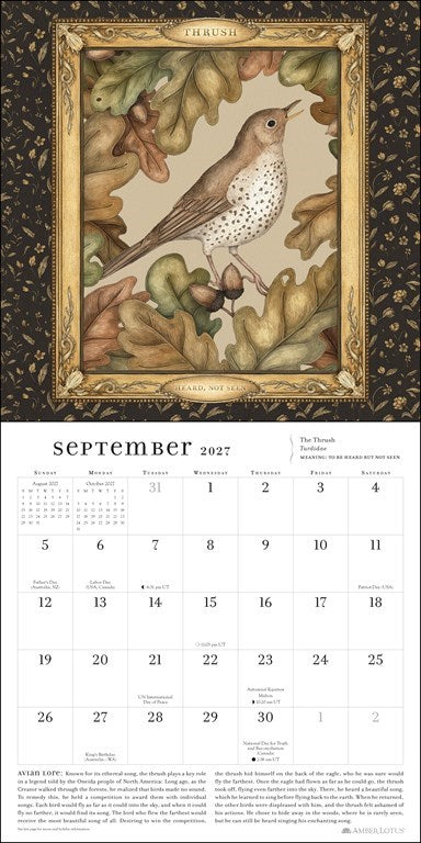 Ornithography 2027 Wall Calendar