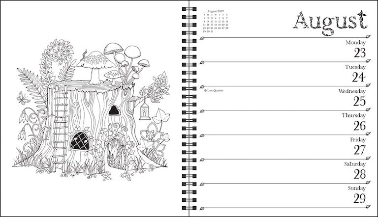 AMC Johanna Basford 2027 Weekly Coloring Calendar