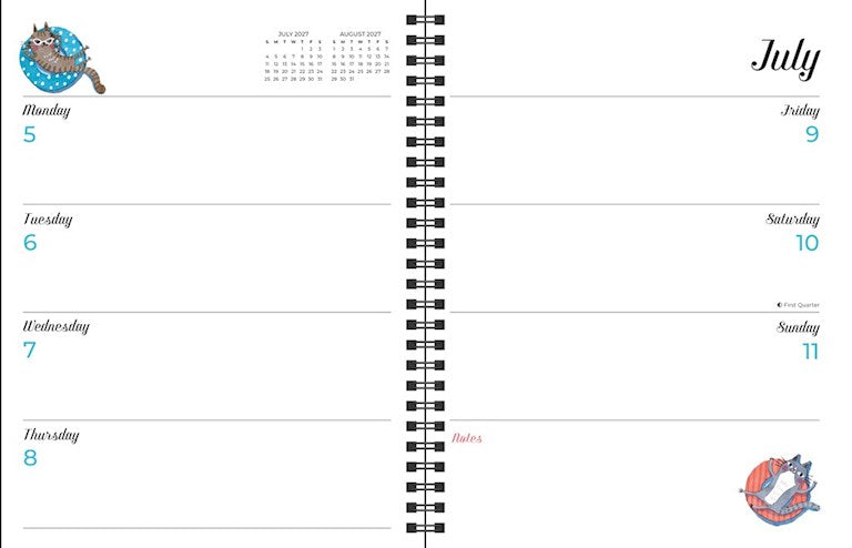 AMC Feline 2027 Monthly/Weekly Planner Calendar by Terry Runyan