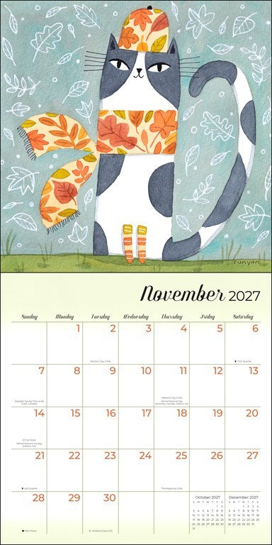 Feline 2027 Wall Calendar by Terry Runyan