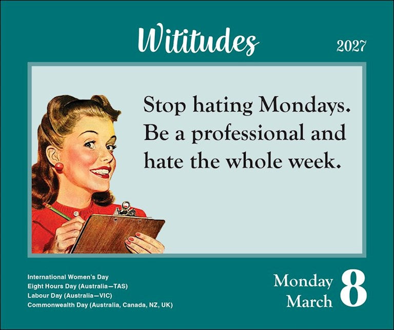 Wititudes 2027 Day-to-Day Calendar