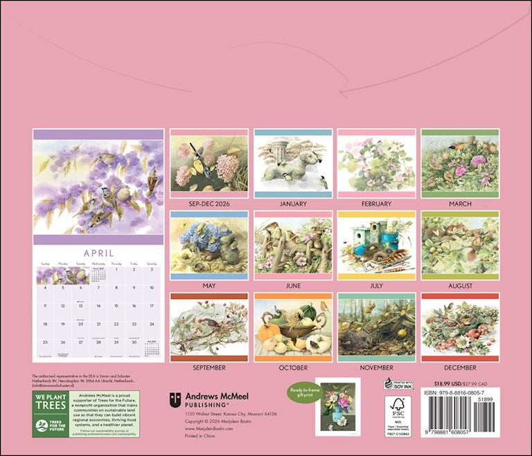 AMC Marjolein Bastin Nature’s Inspiration 2027 Deluxe Wall Calendar with Print