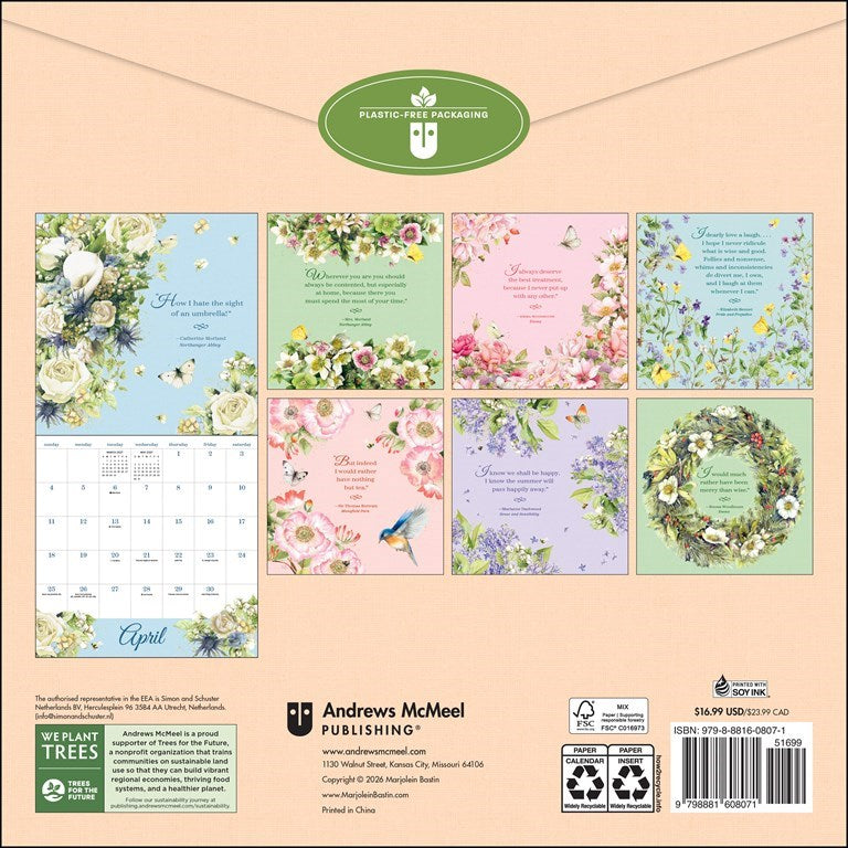 AMC The Quotable Jane Austen 2027 Wall Calendar
