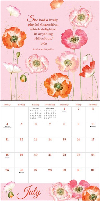 AMC The Quotable Jane Austen 2027 Wall Calendar