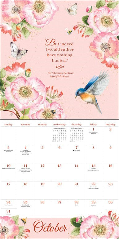 AMC The Quotable Jane Austen 2027 Wall Calendar