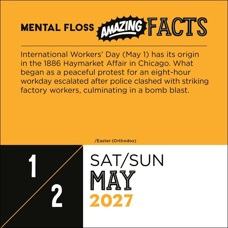 Amazing Facts from Mental Floss 2027 Day-to-Day Calendar