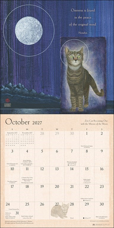 Zen Cat 2027 Wall Calendar