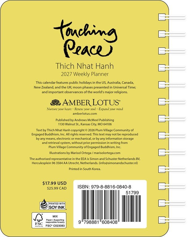 AL Thich Nhat Hanh 2027 Weekly Planner